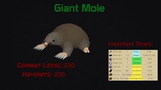 Osrs Giant Mole Guide WDharoks 1m gphr [upl. by Alle]