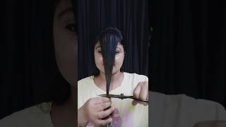 Curtain Bangs At Home 💇‍♀️ 😬haircut curtainbangtutorial haircutathome haircuttingvideo [upl. by Carlisle]