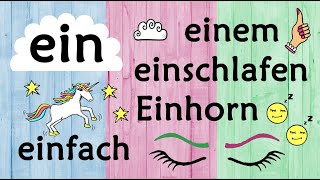 Deutsch lernen Ein  Eine  Einer  der unbestimmte Artikel  German lesson A2B1 [upl. by Alboran]