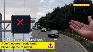 RUZIE OP SNELWEG EN MENSEN NEGEREN COMPLEET DE RODE KRUIZEN [upl. by Hightower]