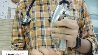 Laryngoscope instrument and its parts  How to use it  practical viva [upl. by Ecar]