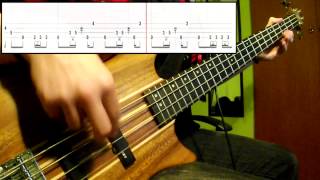 Rage Against The Machine  Killing In The Name Bass Cover Play Along Tabs In Video [upl. by Ruyle]