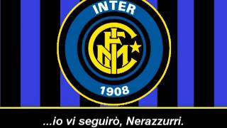 Inno Inter  Pazza Inter Amala Testo  Himno del Inter de Milan Letra [upl. by Epps]