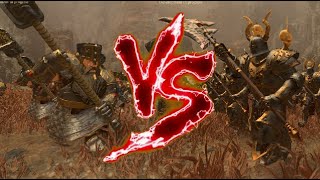 Hammerers Grudge Settlers VS Chosen Great Weapons Total War Warhammer 3 [upl. by Ewald]