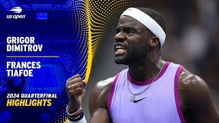 Grigor Dimitrov vs Frances Tiafoe Highlights  2024 US Open Quarterfinal [upl. by Klug]