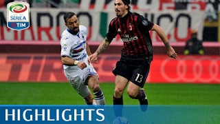 Milan  Sampdoria  01  Highlights  Giornata 23  Serie A TIM 201617 [upl. by Cantu875]