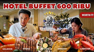 ALL YOU CAN EAT STEAK LOBSTER OYSTER cuman 600 RIBU ga rugi  Hotel Buffet Review [upl. by Rodger174]