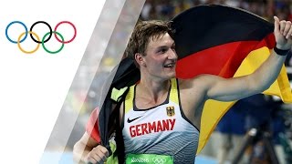 Rohler wins Germanys first javelin gold in 80 years [upl. by Annaoi]