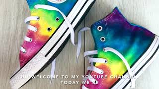 Easy How to Tie Dye Shoes Tutorial  Converse [upl. by Inattyrb]