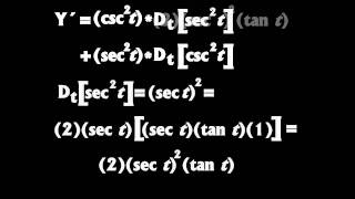 derivada csc2tsec2t [upl. by Atilef533]