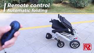 Remote control automatic folding lightweight electric wheelchair [upl. by Morville]