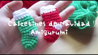 Calcetines navideños Amigurumi  INTERMEDIO [upl. by Inger]