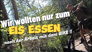 EMTB TOUR Von Gelting nach Grünwald zum Eis essen nach der Arbeit Trails Wasser Tragen Matsch [upl. by Ahter]