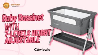 Cowiewie  Bedside Bassinet for Baby with Bed Mattress and Storage Bassinet [upl. by Struve]