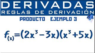 Derivada de un producto  Ejemplo 3 [upl. by Dearr]