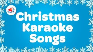 Christmas Songs Playlist Karaoke  Instrumental Christmas Music with Lyrics Love to Sing [upl. by Sitoel]