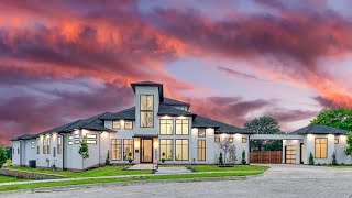 MUST SEE LUXURY MODERN STUCCO HOUSE TOUR NEAR DALLAS TEXAS  Texas Real Estate [upl. by Narbig662]