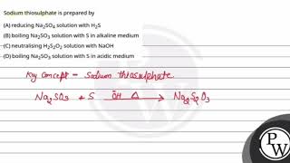 Sodium thiosulphate is prepared by [upl. by Girardi]