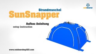 Outdoorer Strandmuschel SunSnapper  Aufbau Anleitung [upl. by Engud]