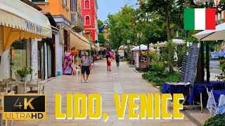 ⁴ᴷ⁶⁰ 🇮🇹 Lido Venice  Italy  From beach to vaporetto July 2023 4K [upl. by Arondell955]