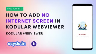 How to add No Internet Screen in Kodular Webviewer Application  Webviewer Tutorial Part 5 [upl. by Airtal]