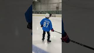 Blue Line Slapshot Dangerous Hockey Kids 😇 [upl. by Silverts]