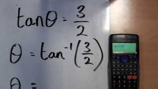 How to use a calculators inverse tan function [upl. by Llecrup]