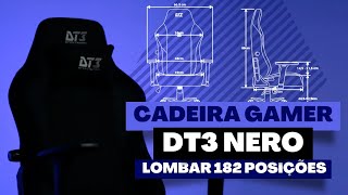 Até 182 Ajustes Montei a Incrível Cadeira Gamer DT3 Nero [upl. by Itsa]