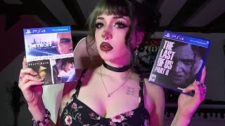 My Video Game Collection ASMR  Tapping Scratching Rambling Whispering [upl. by Cheri]