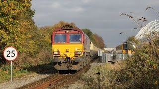 66079 amp 66086 at Chapel Road with quotThe Andover Fistquot  051116 [upl. by Ennayt846]