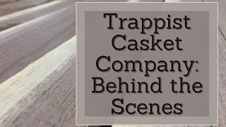 A Mortician Visits the Trappist Monk Casket Company in Dubuque Iowa [upl. by Odnanreh]