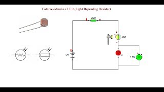 74 Curso de electrónica LDRFotorresistencia y uso en circuito con leds [upl. by Yessac]