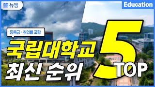 세계 속 국립대학 최신순위 TOP5 취업률·등록금 [upl. by Retsevlys851]