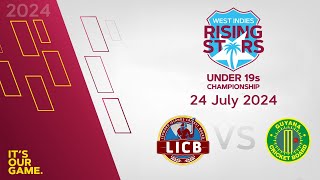 🔴 LIVE Leewards Islands v Guyana  CWI Men’s Under 19  50 Over Championships 2024 [upl. by Matazzoni]