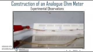 Construction of Analogue Ohm Meter Series Type Using Galvanometer [upl. by Nancie796]