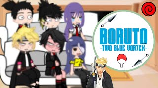 Boruto blue vortex react to Boruto and sarada Gacha club x boruto [upl. by Aggri]