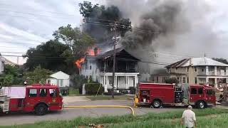 Fire at rental house on Fourth Street [upl. by Ennalorac]