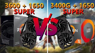 RYZEN 3400G vs RYZEN 3600  GTX1650 Super [upl. by Lottie634]