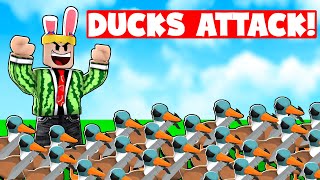 I created a 100 DUCK ARMY bedwars ROBLOX [upl. by Clim228]