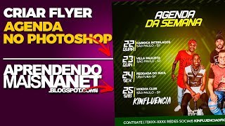 COMO CRIAR AGENDA DE SHOW  PHOTOSHOP PSD LIBERADO [upl. by Adnwahsat]