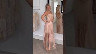 Crossdresser in Stunning Strapless Dress With Fringe [upl. by Nesaj]