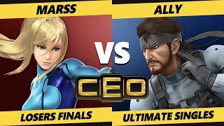 CEO 2019 SSBU  Ally Snake Vs PG  Marss ZSS Smash Ultimate Tournament Losers Finals [upl. by Irwinn802]