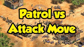 When Attack Move is better than Patrol in Definitive Edition AoE2 [upl. by Anirbus]