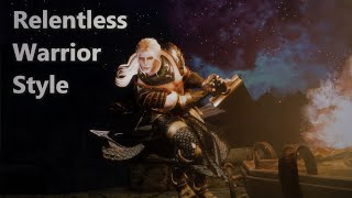 Relentless Warrior Style  Heavy blade  SkySA  Skyrim Combat Animations [upl. by Berwick670]