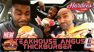 Hardees  Steakhouse Angus Thickburger with A1 Sauce Review 🍔🥩 [upl. by Ahasuerus]