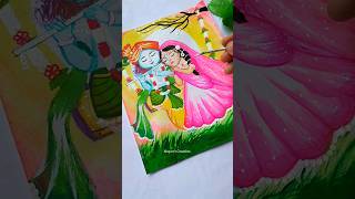 Radha Krishna Painting  Watercolor drawing of Radha Krishna shorts drawing radhakrishna trend [upl. by Saxe]