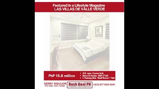 ONLY PHP 128KSQM For Sale LAS VILLAS DE VALLE VERDE Furnished 3BR with Parking Slot PhP 158M [upl. by Jarlath428]