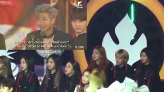 RM x Lisa  BTS x BLACKPINK Lisa reaction to Namjoons speech at MMA 2016 [upl. by Thia415]