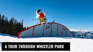 A Tour Through Whistler Terrain Park On Skis [upl. by Wake503]