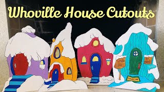 WHOVILLE HOUSE BACKDROP  grinch christmas diy  whoville village cutouts [upl. by Etselec]